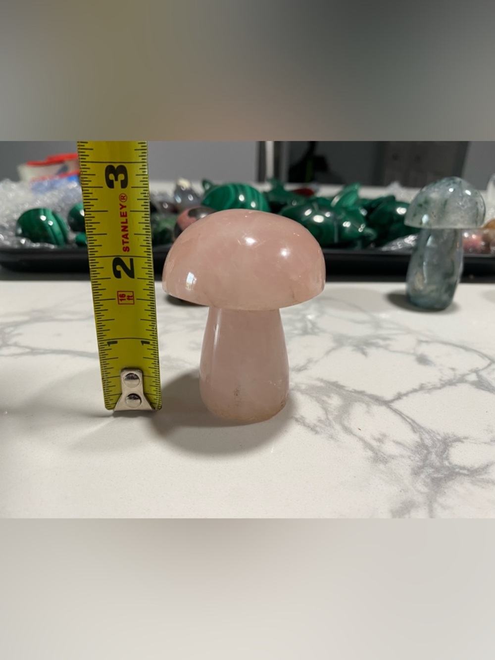 Rose Quartz Mushroom - Picture 12 of 12